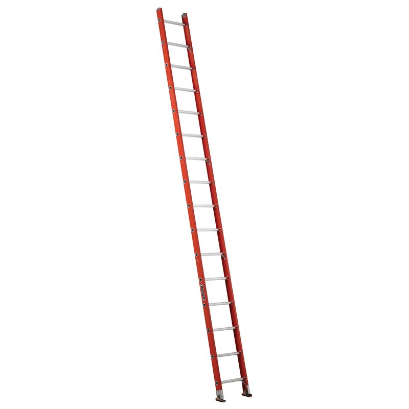 Louisville Ladder, 16 Ft, Fiberglass Straight Ladder, Type Ia, 300 Lb